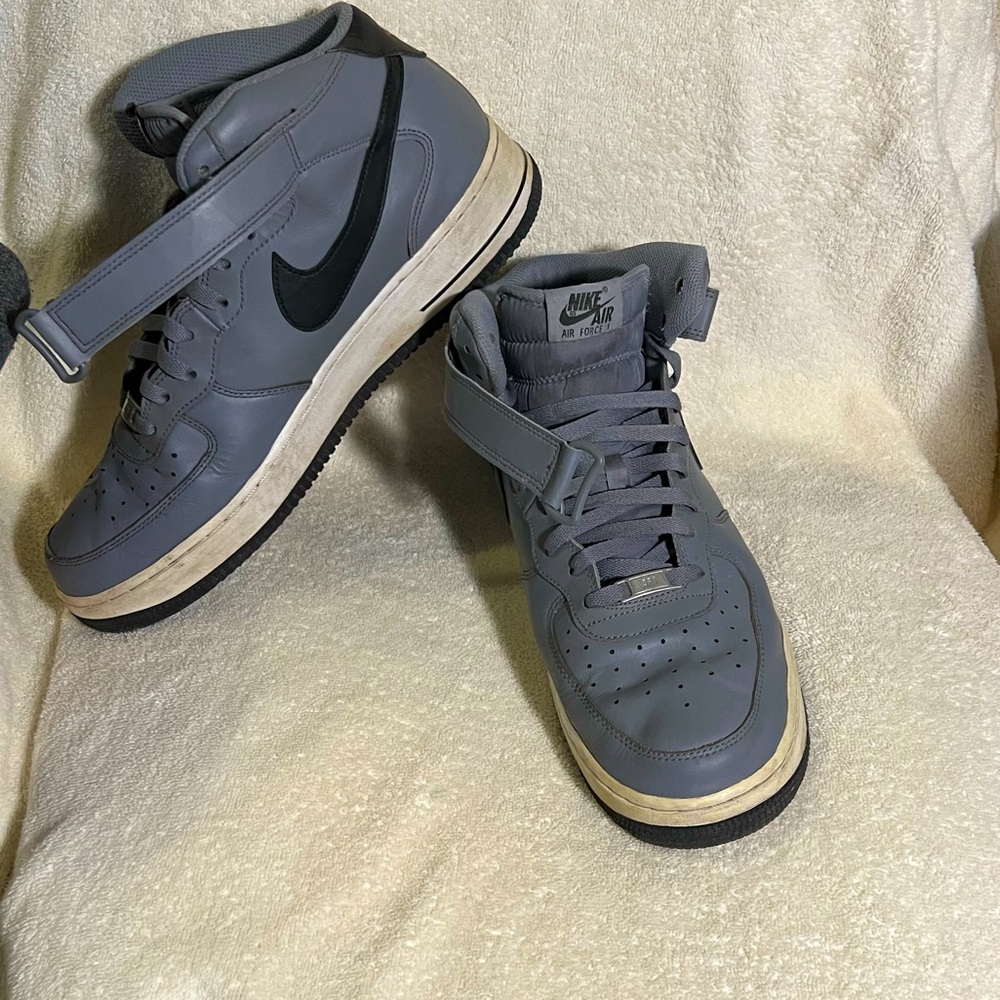 Dark Gray Mid Nike Air Force Ones